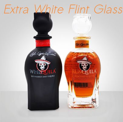 kopen 200ml gepersonaliseerde Rechthoekige Alcoholische drankfles Loodvrij Flint Glass Super White online manufacture