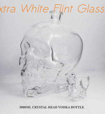 kopen 3000 ml glasfles met vodka met kristalkop / superklein glasmateriaal online manufacture