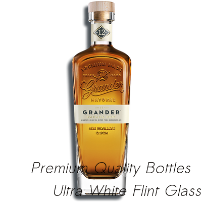 kopen 750 ml bourbon, rum, whisky Premium heldere whisky glasfles online vervaardiging