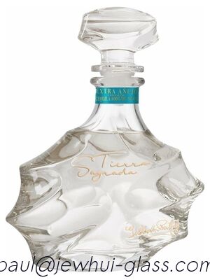 kopen Extra Añejo, Reposado, Zilveren Tequila Glazen Fles, Super Flint Glazen fles met Glazen Stoppers online vervaardiging
