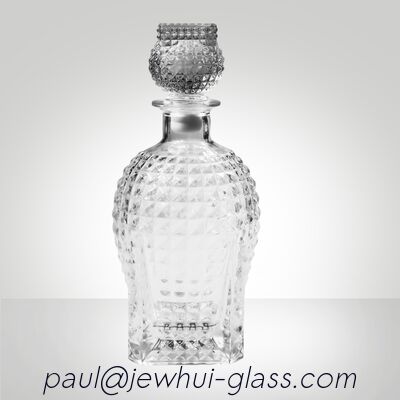 kopen Super Flint Diamond Cut Glass Decanter, XO, brandy, vodka Liquor Gin Rum Tequila Whisky Brandy Spirit Glasfles Met Solid Glass Stoppers online vervaardiging