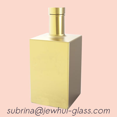 kopen 0.7L vierkante Glasfles Gouden Galvaniserende 1050g Hete het Stempelen Gouden Folie online vervaardiging
