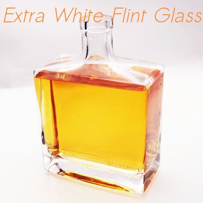 kopen De het Glasfles 700ml 21.5mm van de vuursteen1200g Whisky droeg Dia Rectangular online manufacture