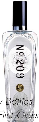 kopen In reliëf gemaakte de Fles van de het Glasgeest van 200ml 500ml 1750ml het Van letters voorzien van 209 Gin Glass Bottle online vervaardiging