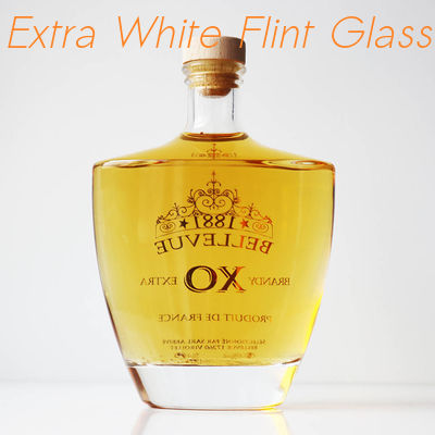 kopen 0.7L 0.5L Brandy Glass Bottle 900g Crystal White Hot Stamping online manufacture