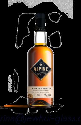 Goede prijs 750ml Apline Whiskey  Glass Bottle -Customization, Super Flint Glass Bottle, American Rum online