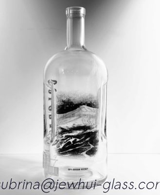 Goede prijs Super Flint Fancy Rum Bottle Aluminium Houten Cork Square Glass Decanter online