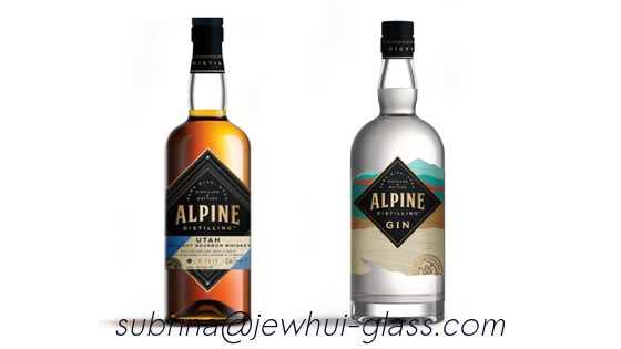 Goede prijs 750ml Alpine Whiskey Glazen Fles - Maatwerk, Super Flint Glazen Fles, Amerikaanse Rum online