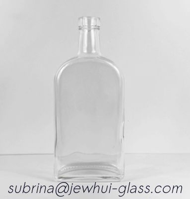 Goede prijs gedeeltelijk blauwe coating tequila glazen fles massief glas stopper 750 ml tequila fles online