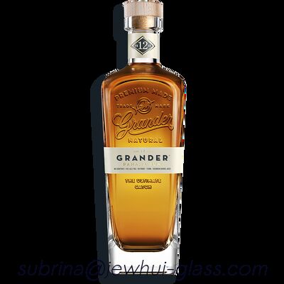 Goede prijs 750 ml bourbon, rum, whisky Premium heldere whisky glasfles online