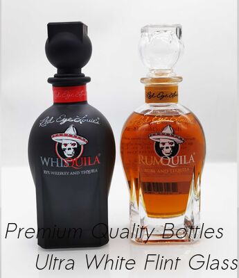Goede prijs 375 ml gemengde doos glazen fles voor rum en whisky Vodka glazen fles online