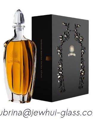Goede prijs Extra Añejo, Reposado, Zilveren Tequila Glazen Fles, Super Flint Glazen fles met Glazen Stoppers online