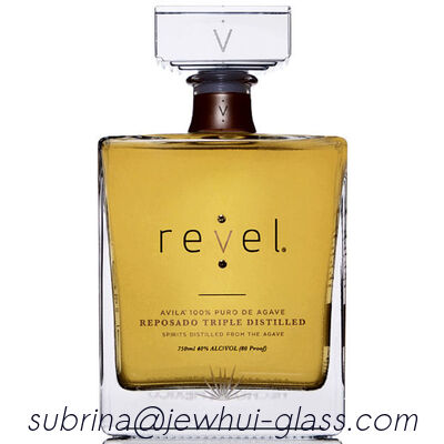 Goede prijs Extra Añejo, Reposado, Zilveren Tequila Glazen Fles, Super Flint Glazen fles met Glazen Stoppers online