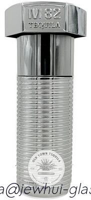Goede prijs Extra Añejo, Reposado, Zilveren Tequila Glazen Fles, Super Flint Glazen fles met Glazen Stoppers online