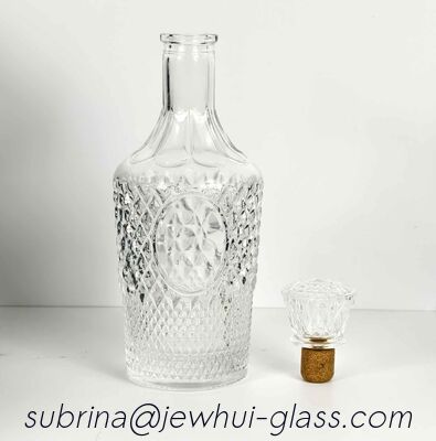 Goede prijs Kristallen Glazen Stop Brandy Glazen Fles Karaf Glazen Fles Gouden Galvaniseren online