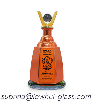Goede prijs Extra Añejo, Reposado, Zilveren Tequila Glazen Fles, Super Flint Glazen fles met Glazen Stoppers online