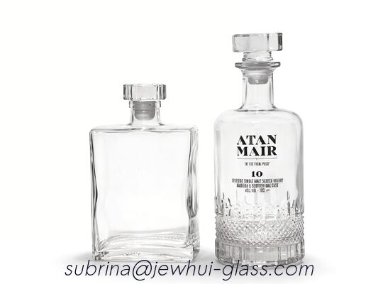 Goede prijs 700 ml grote fles/helder alcoholfles met vaste gereinigde flintglasstoppen geschikt voor vodka gin rum tequila whisky brandy en drankverpakking online