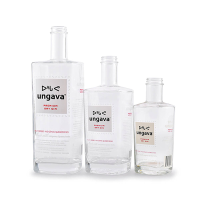 Goede prijs van het Glasgin bottle square gin bottle van 375ml 1000ml Hoog Ovaal 202mm online